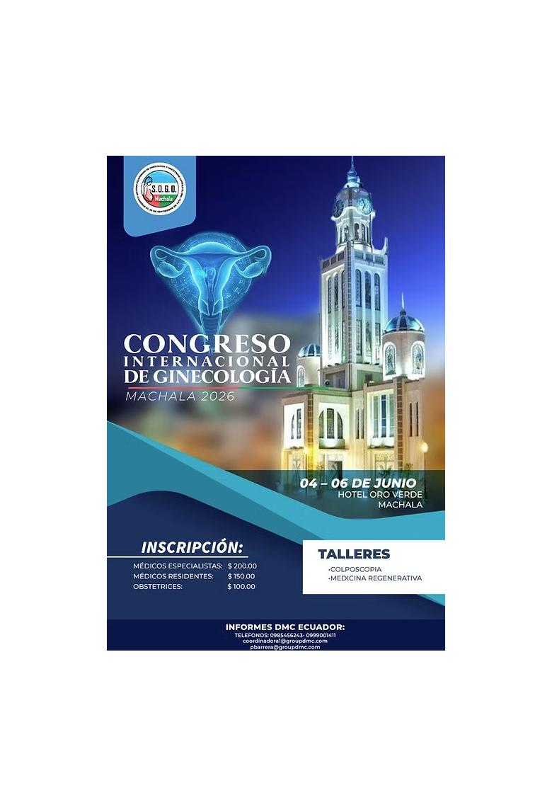 Congreso Internacional de Ginecología Machala 2026, Sociedad Ecuatoriana de Ginecología y Obstetricia Capítulo El Oro